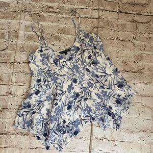 Limited collection straps floral silk High low top size 8